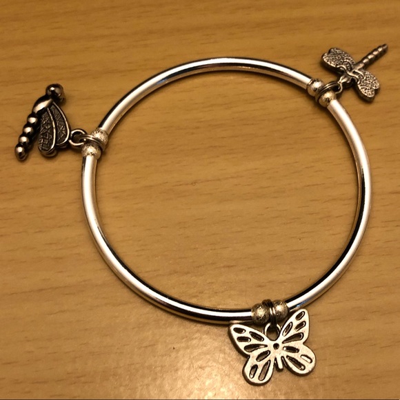 Hand Crafted Jewelry - Silver Bangle Charm Bracelet Hand Crafted Jewelry - Silver Bangle Charm Bracelet
